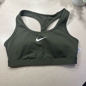 Nike Green Sports Bra Moisture-Wicking Racerback